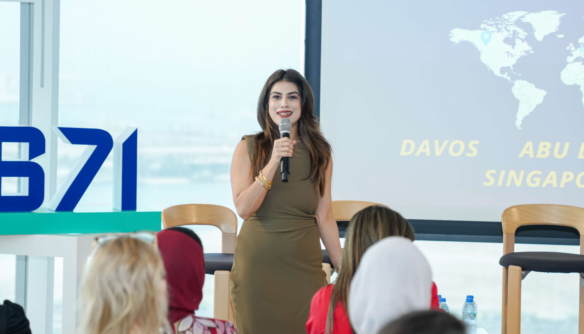 Speaker on stage at The Wealth Shift, Hub71 Abu Dhabi